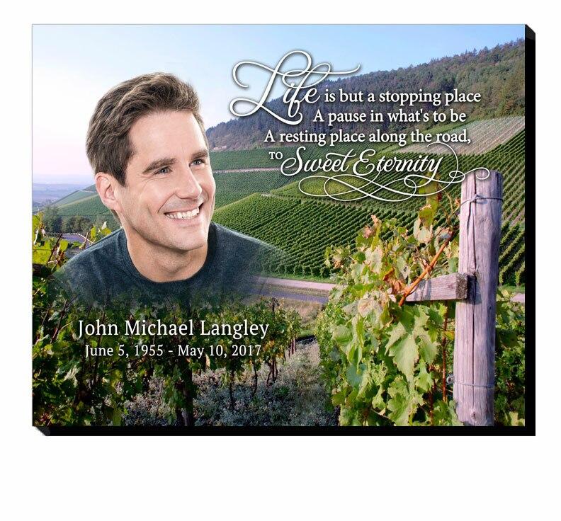 Grape Vineyards 20x16 Memorial Plaque - Celebrate Prints