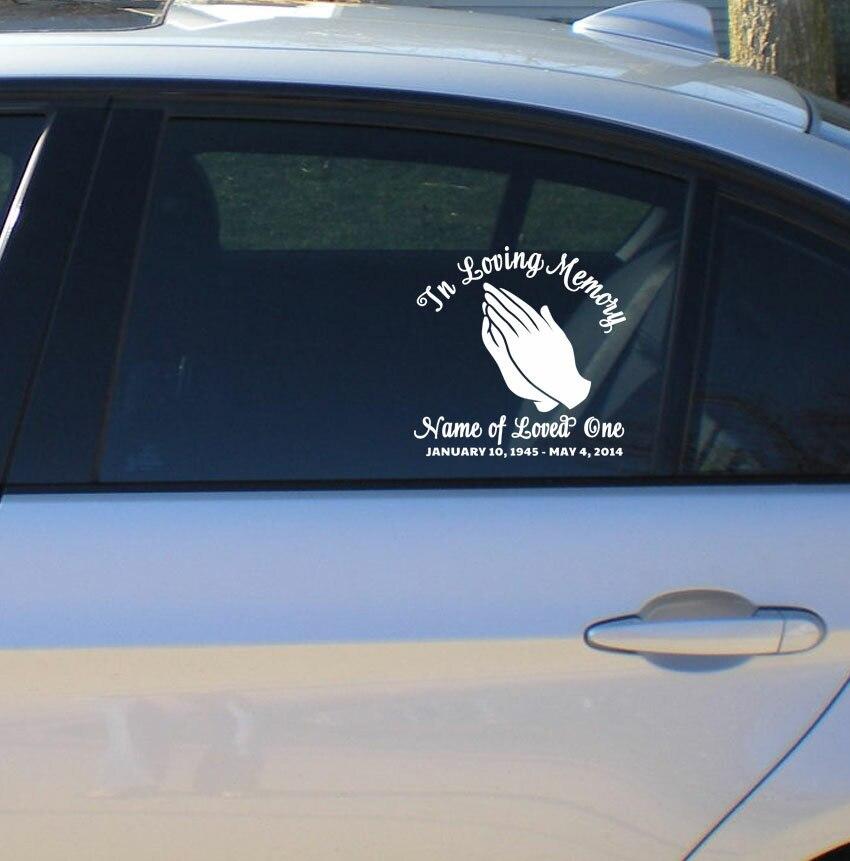 Hands In Loving Memory Car Decal - Celebrate Prints