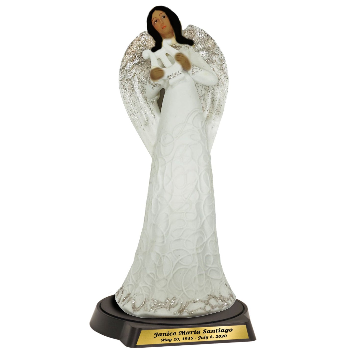 Harp Lighted Memorial Angel Figurine - Celebrate Prints