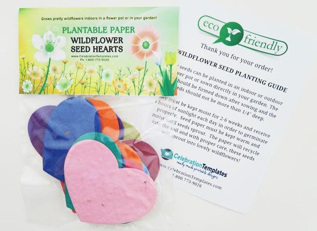 Heart Plantable Seed Paper Shapes (Set of 12 Colors) - Celebrate Prints