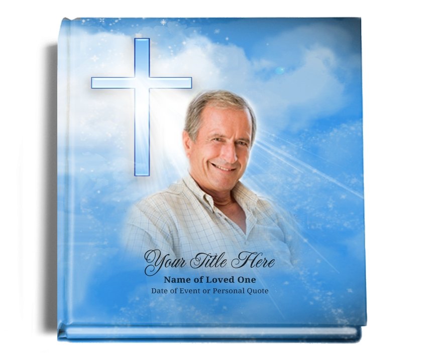 Heaven Perfect Bind Memorial Funeral Guest Book - Celebrate Prints