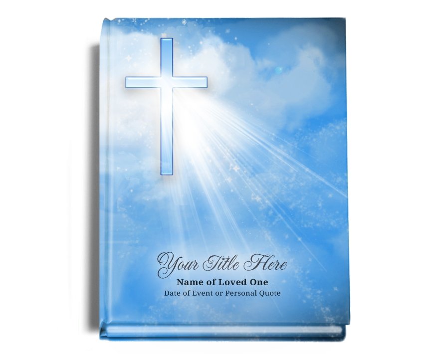 Heaven Perfect Bind Memorial Funeral Guest Book - Celebrate Prints
