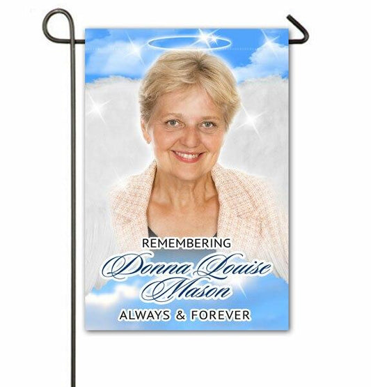 Heavenlies Personalized Memorial Garden Flag - Celebrate Prints