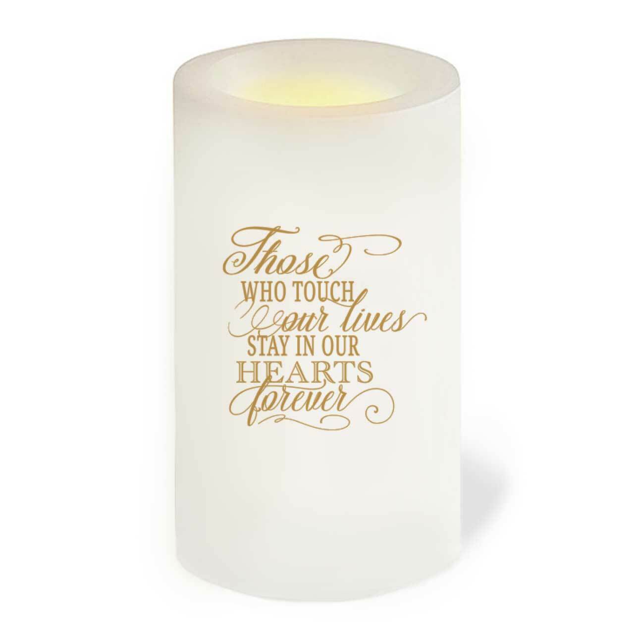 Hexagon Personalized Flameless LED Memorial Candle - Celebrate Prints