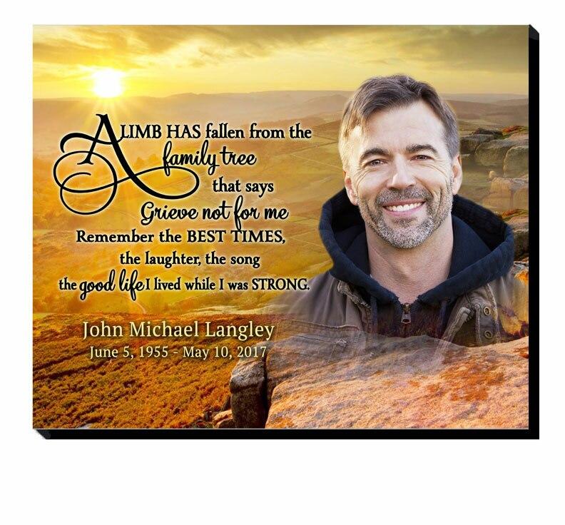 Horizon Sunset 20x16 Memorial Plaque - Celebrate Prints