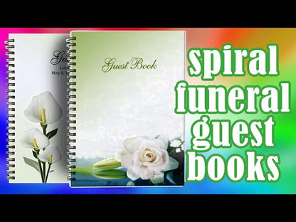 Adoration Spiral Wire Bind Funeral Guest Book