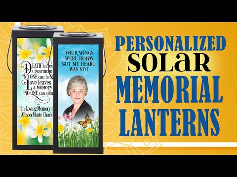 Wings Ready Solar Powered Photo Memorial Lantern