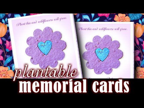 Wildflower Seed Paper Plantable Memorial Card