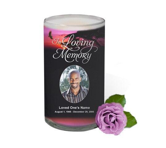 Imagine Personalized Glass Memorial Candle - Celebrate Prints