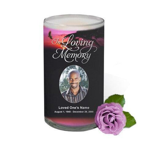 Imagine Personalized Glass Memorial Candle - Celebrate Prints