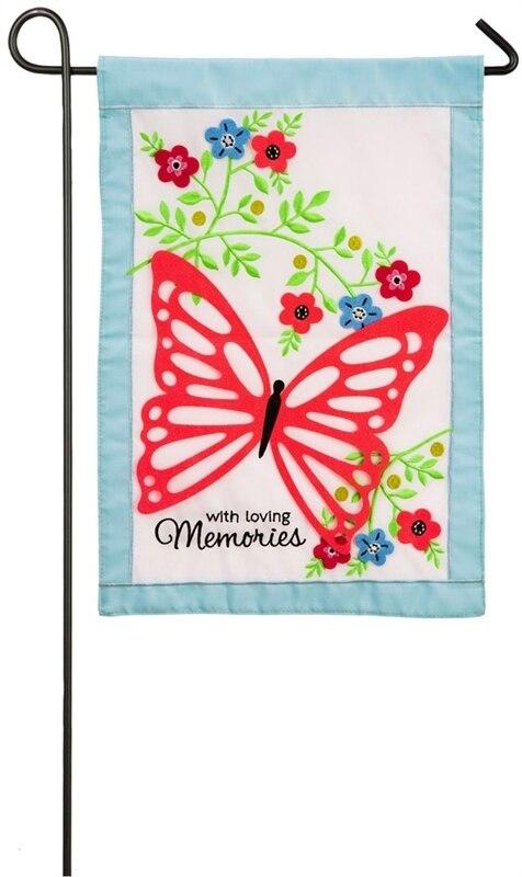 In Loving Memories Appliqué Memorial Garden Flag - Celebrate Prints