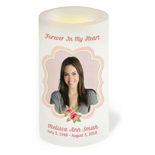 Karissa Flameless LED Personalized Memorial Candle - Celebrate Prints