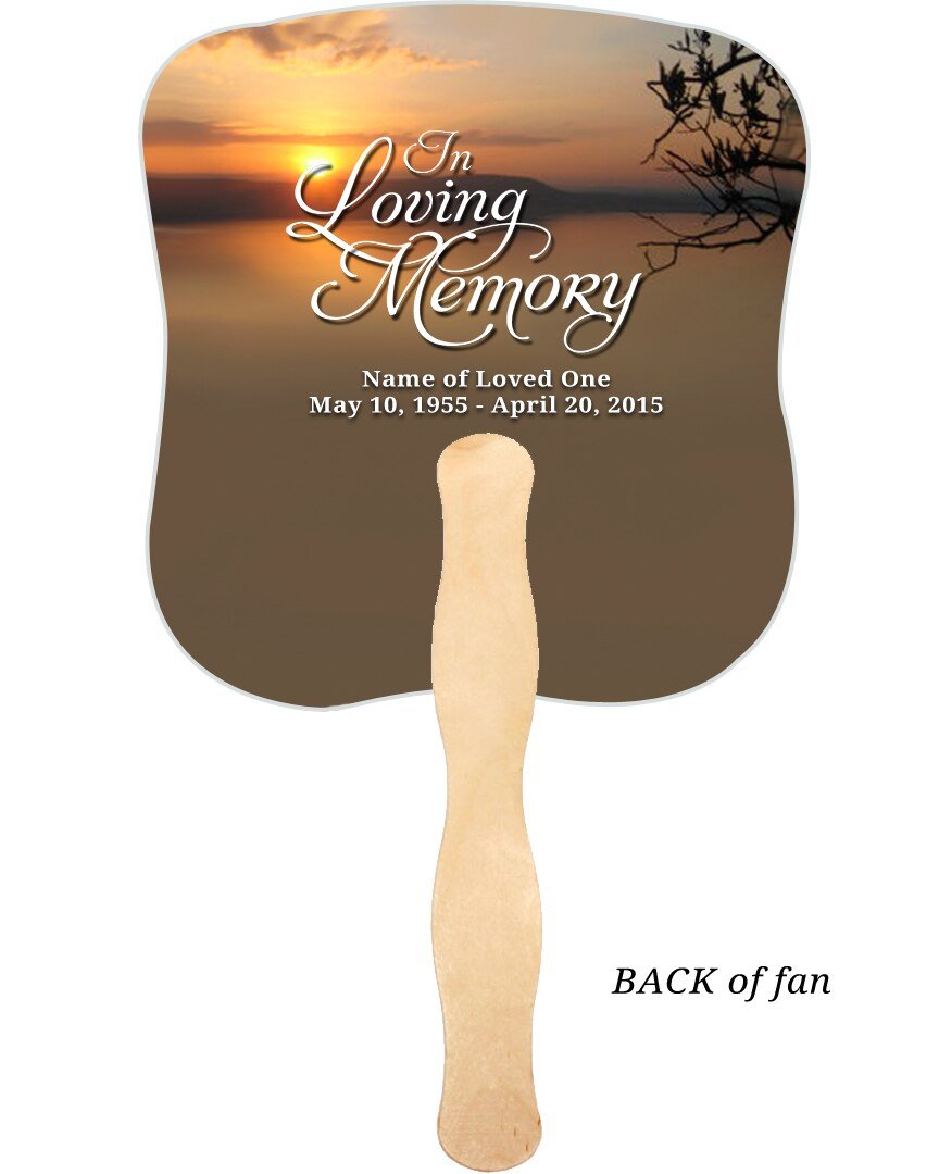 Kenya Memorial Fan With Wooden Handle (Pack Of 10) - Celebrate Prints