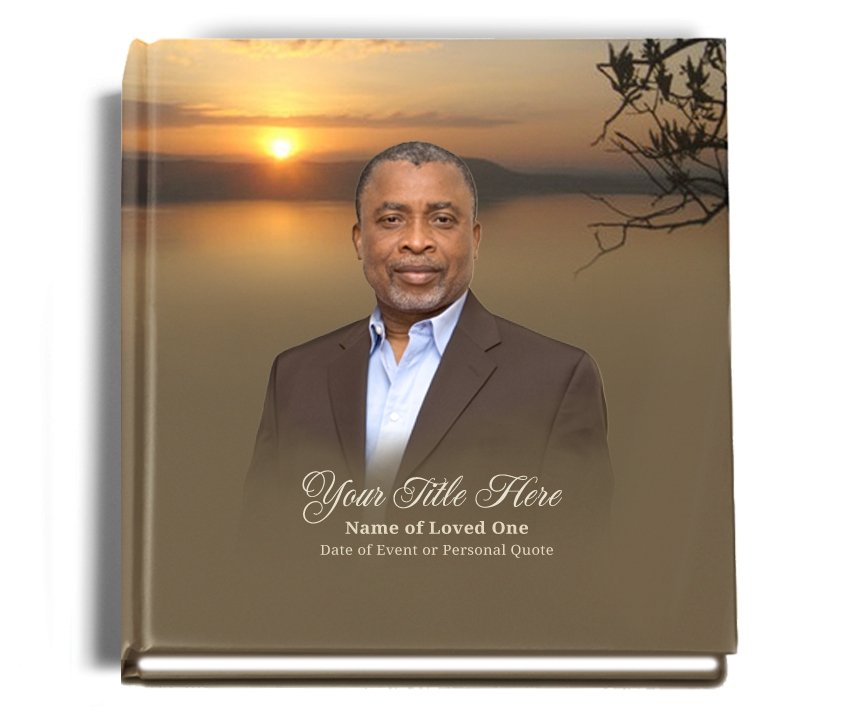Kenya Perfect Bind Memorial Funeral Guest Book - Celebrate Prints
