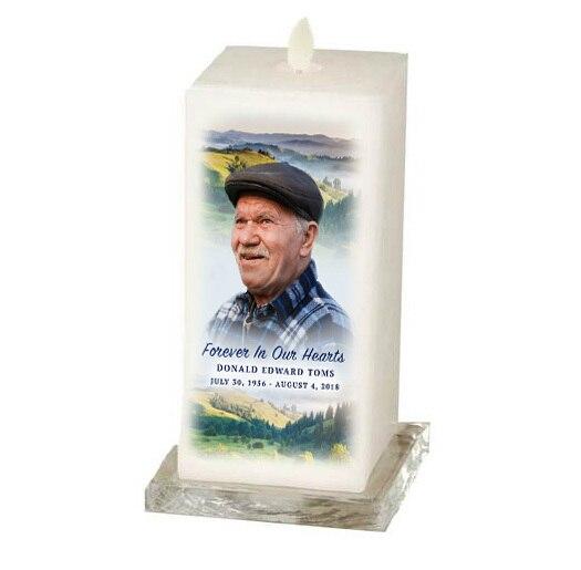Landscape Square Dancing Wick LED Memorial Candle - Celebrate Prints