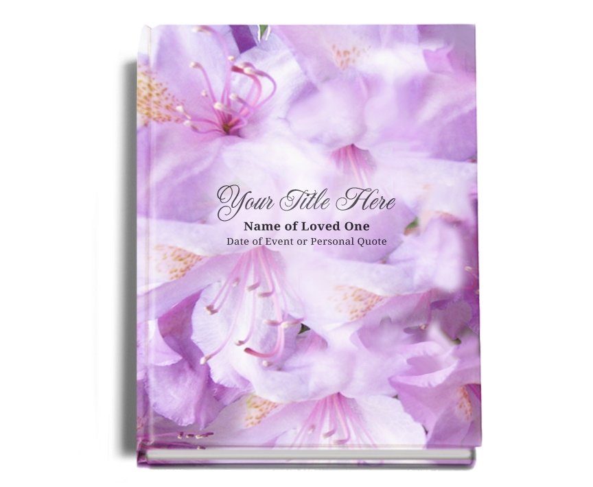 Lavender Perfect Bind Memorial Funeral Guest Book - Celebrate Prints