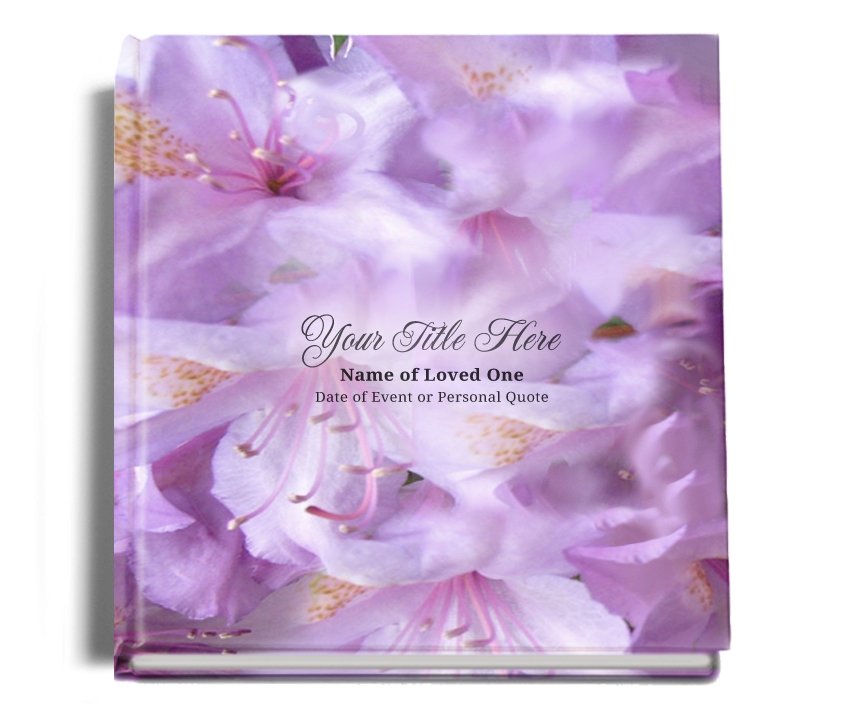 Lavender Perfect Bind Memorial Funeral Guest Book - Celebrate Prints