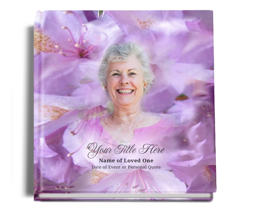 Lavender Perfect Bind Memorial Funeral Guest Book - Celebrate Prints