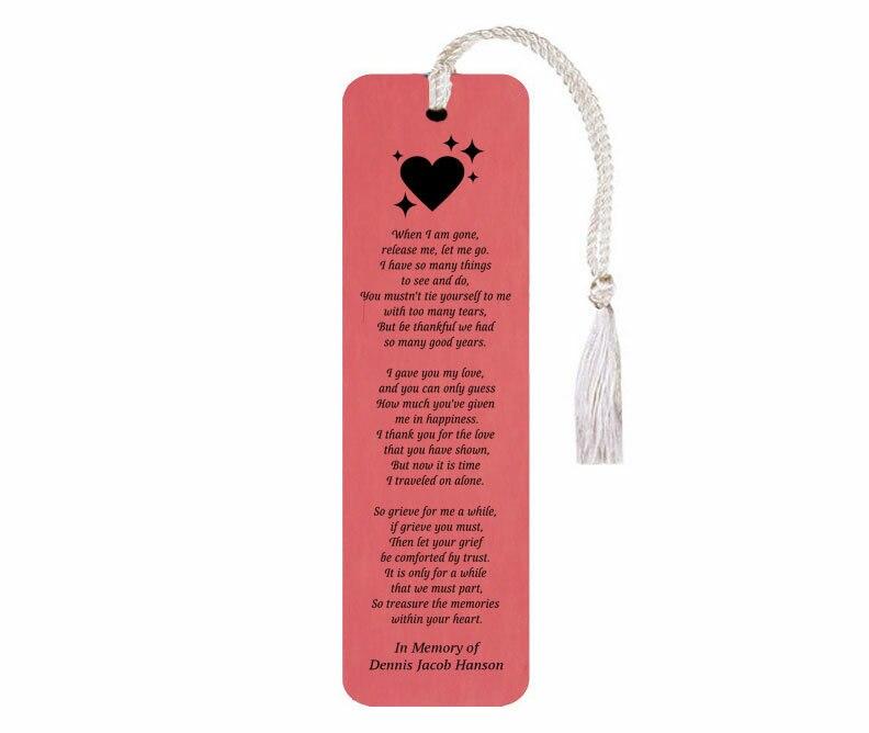 Leatherette Memorial Bookmark To Those Who Loved Me Poem - Celebrate Prints