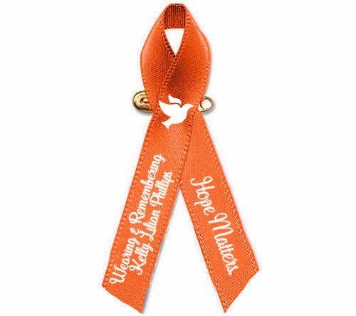 Leukemia, Kidney Cancer Ribbon Awareness (Orange) - Pack of 10 - Celebrate Prints