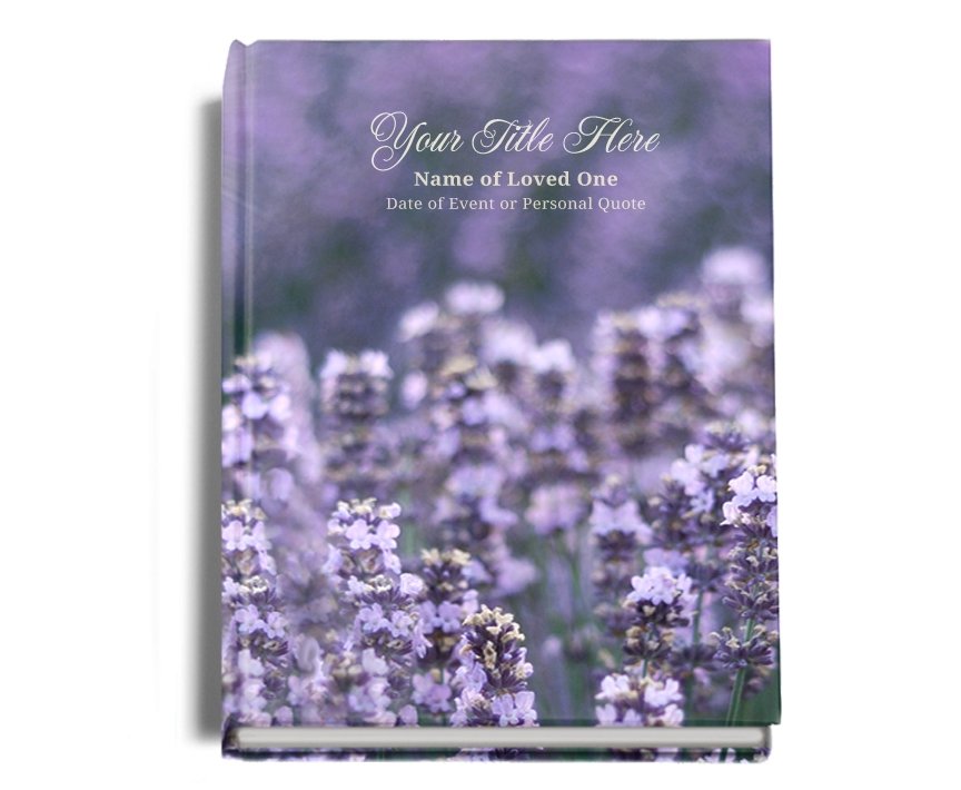 Lilac Perfect Bind Memorial Funeral Guest Book - Celebrate Prints