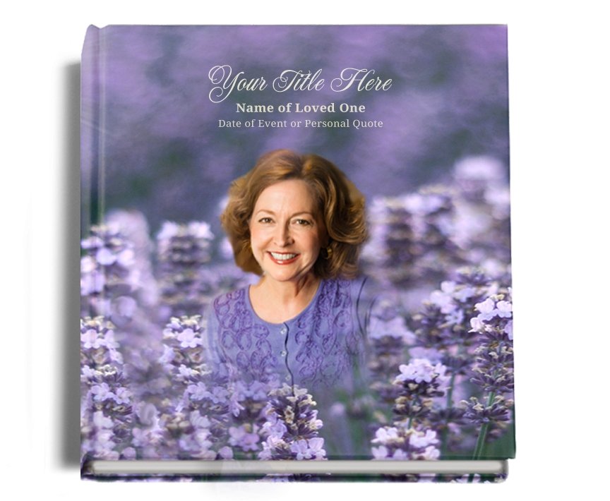 Lilac Perfect Bind Memorial Funeral Guest Book - Celebrate Prints