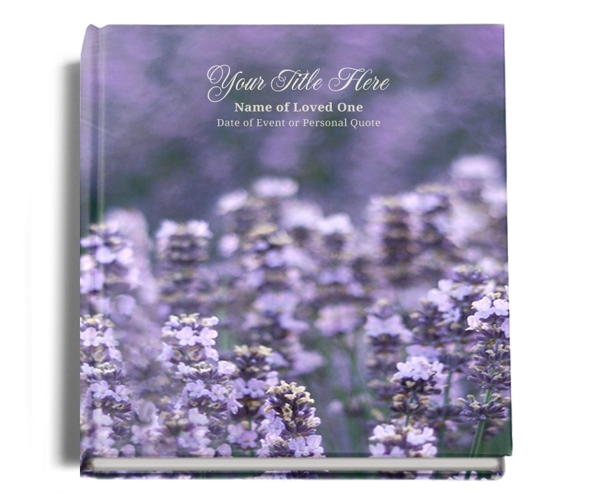 Lilac Perfect Bind Memorial Funeral Guest Book - Celebrate Prints