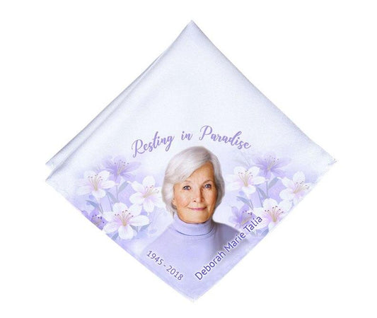 Lily of the Valley Personalized Memorial Handkerchief - Celebrate Prints