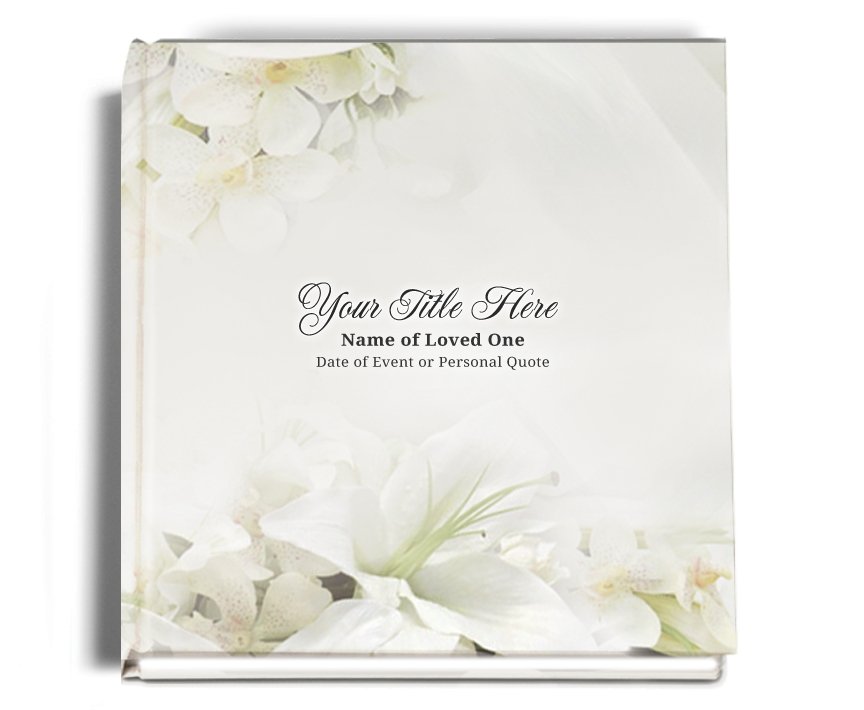 Lily Perfect Bind Memorial Funeral Guest Book - Celebrate Prints