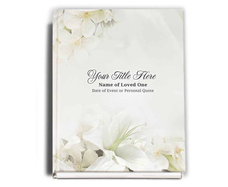 Lily Perfect Bind Memorial Funeral Guest Book - Celebrate Prints