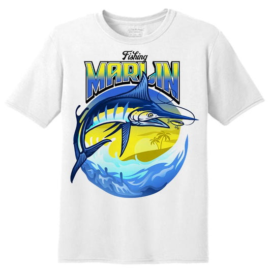 Marlin Fishing Fisherman T-Shirt - Celebrate Prints