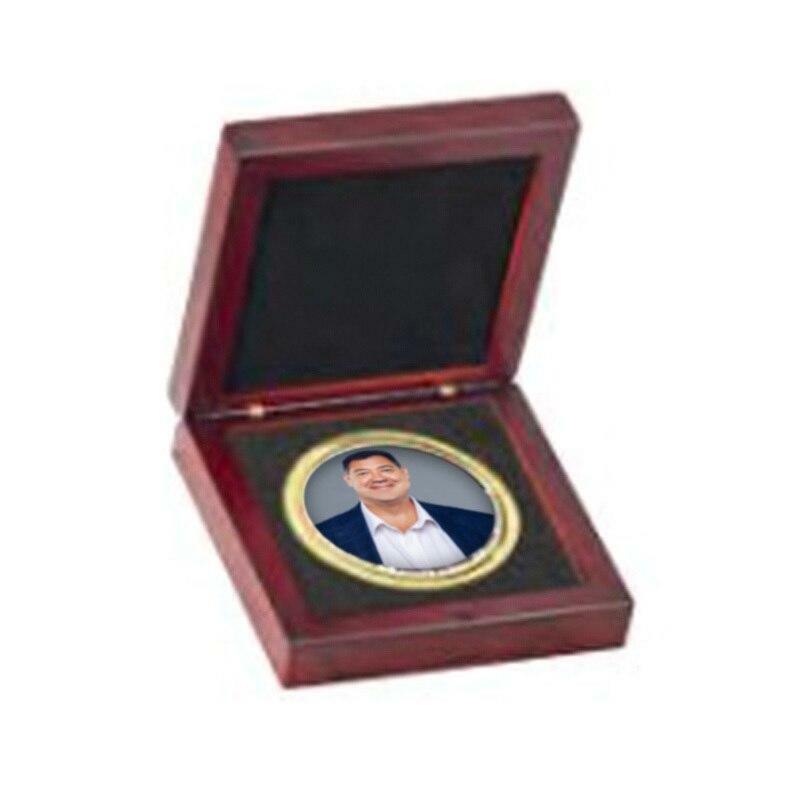 Memorial Coin With Metal Rope Trim Outdoors Design - Celebrate Prints