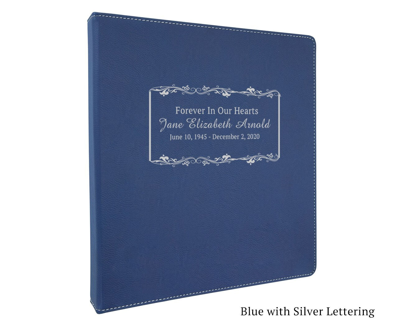 Memorial Funeral Guest Book Binder Leatherette Garland - Celebrate Prints