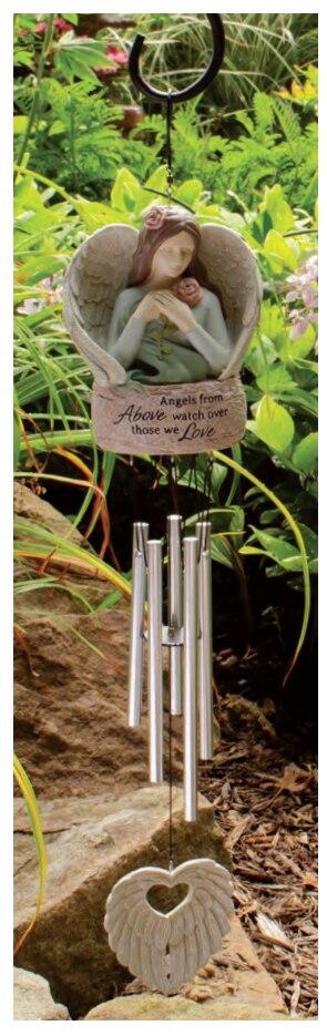 Memorial Wind Chime Dad Heart Guardian Angel - Celebrate Prints
