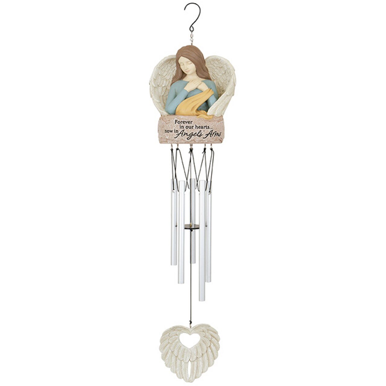 Memorial Wind Chime Mom Guardian Angel (Dark or Light Skin) - Celebrate Prints
