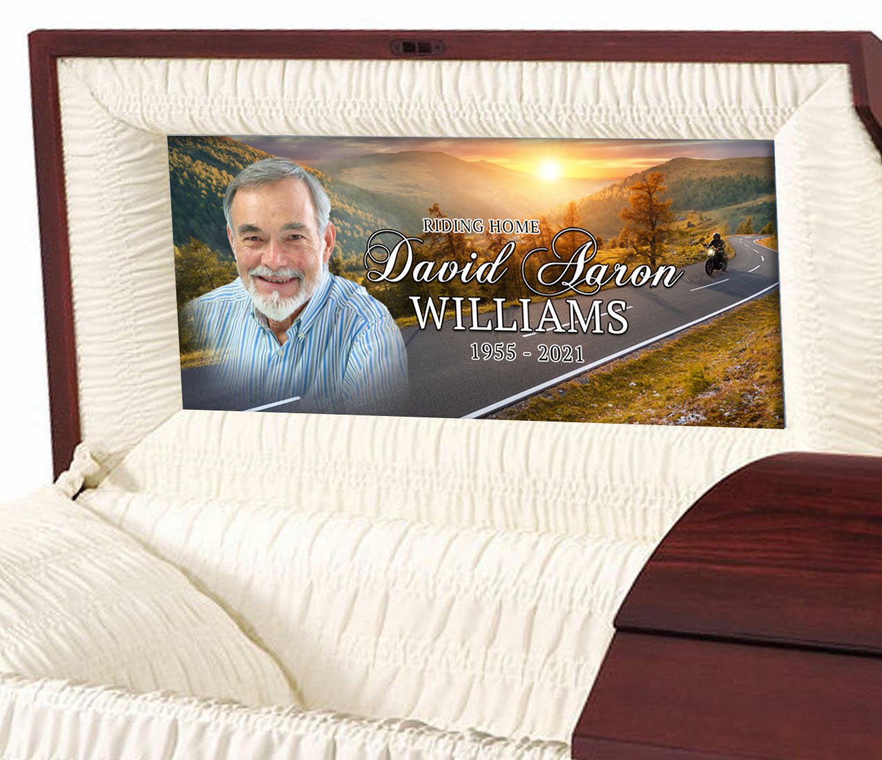 Motorcycle Casket Head Panel Insert - Celebrate Prints