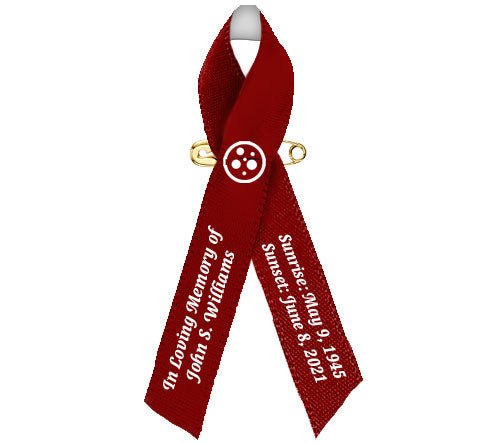 Multiple Myeloma Cancer Ribbon (Burgundy) - Pack of 10 - Celebrate Prints
