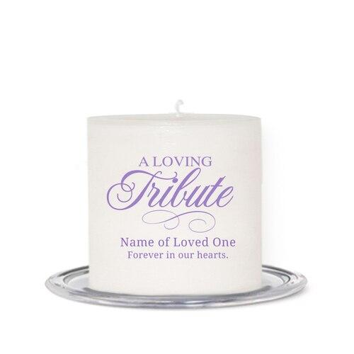 My Tribute Personalized Small Wax Memorial Candle - Celebrate Prints
