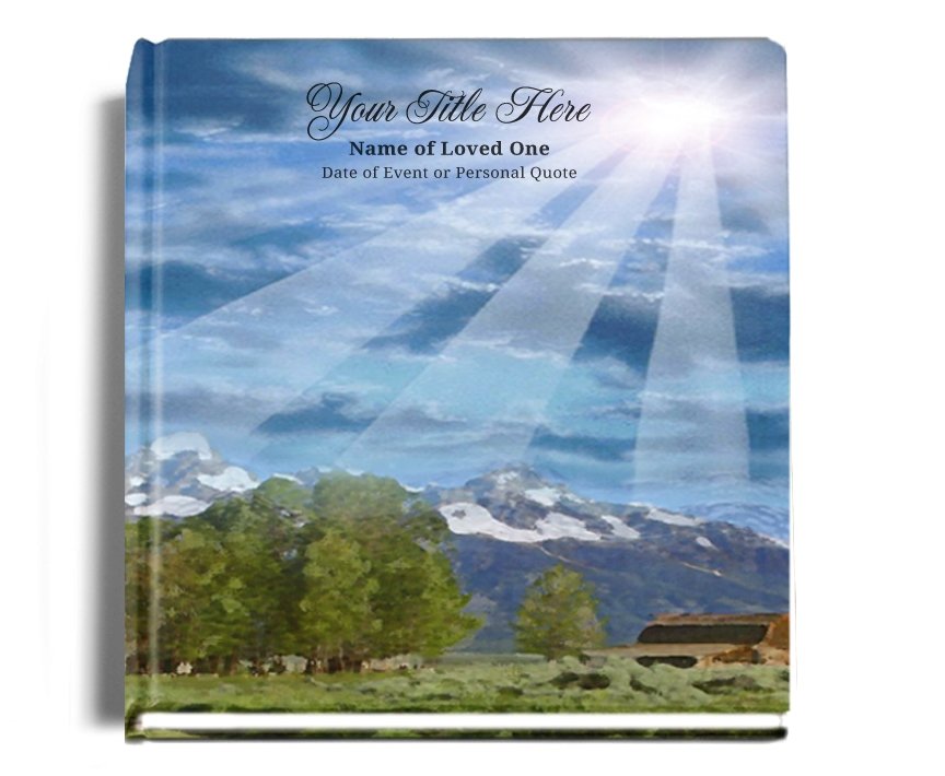 Outdoor Perfect Bind Memorial Funeral Guest Book - Celebrate Prints