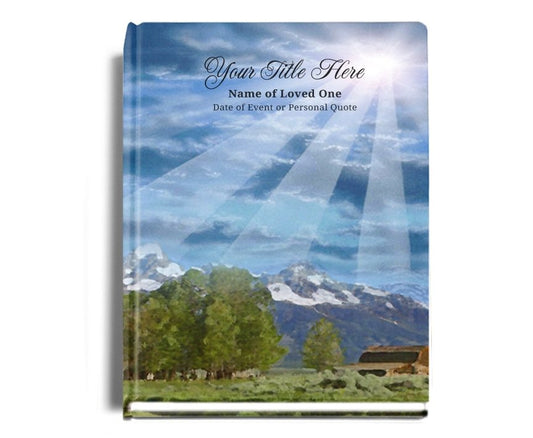 Outdoor Perfect Bind Memorial Funeral Guest Book - Celebrate Prints