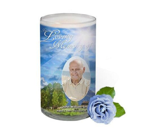 Outdoor Personalized Glass Memorial Candle - Celebrate Prints