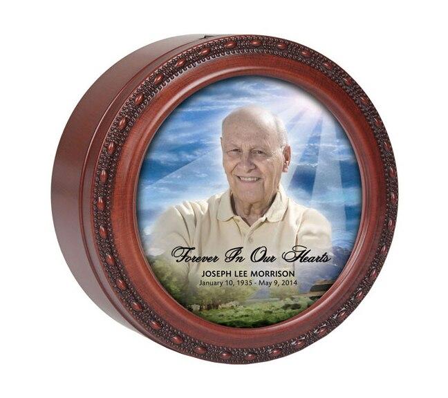 Outdoor Round Keepsake & Memorial Music Box - Celebrate Prints