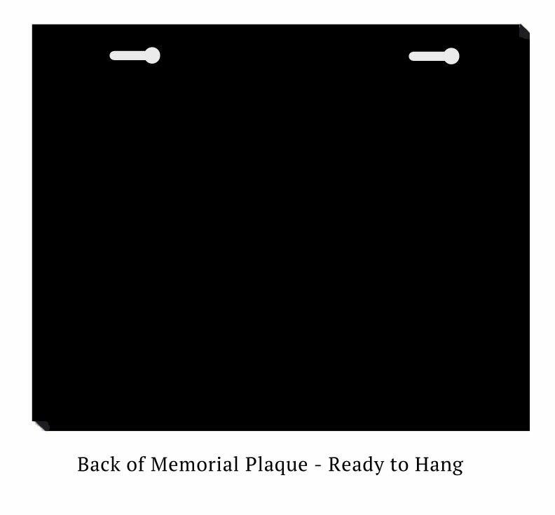 Outdoors 20x16 Memorial Plaque - Celebrate Prints