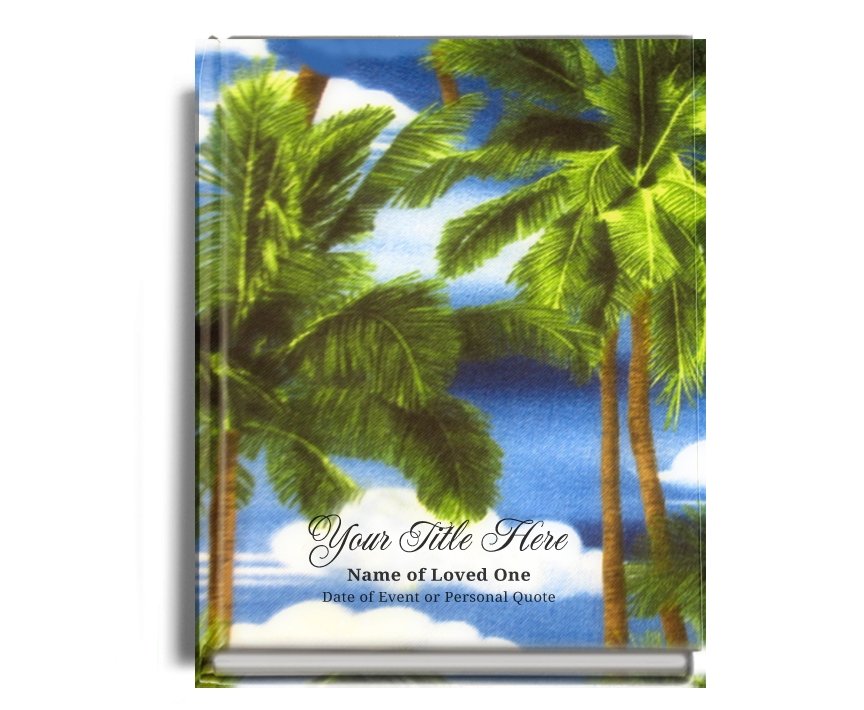 Paradise Perfect Bind Memorial Funeral Guest Book - Celebrate Prints