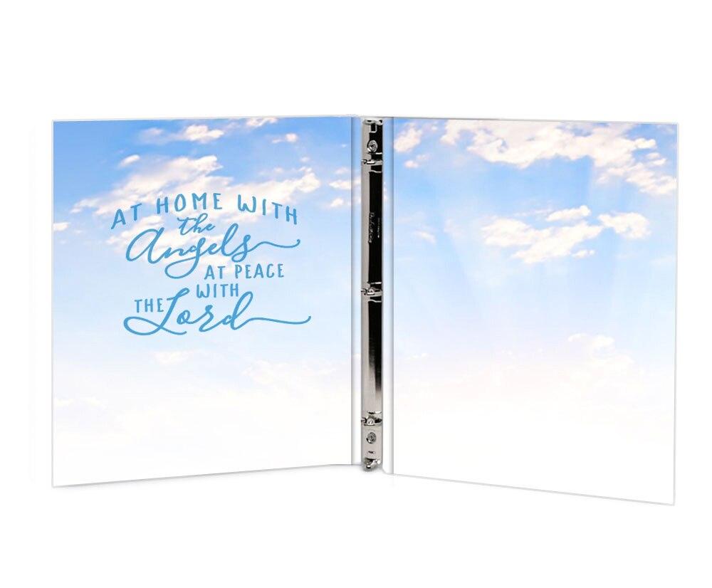 Peace 3-Ring Book Binder Memorial Funeral Guest Book - Celebrate Prints