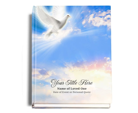 Peace Perfect Bind Memorial Funeral Guest Book - Celebrate Prints