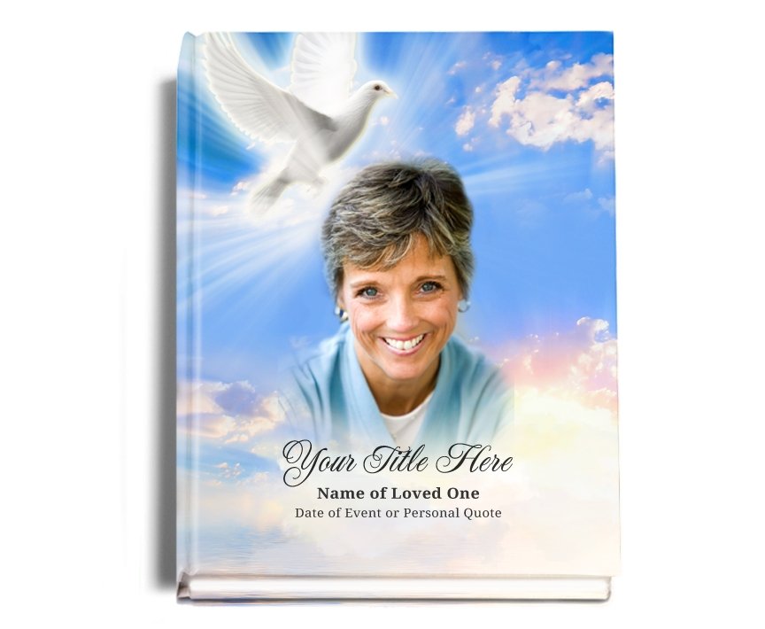 Peace Perfect Bind Memorial Funeral Guest Book - Celebrate Prints