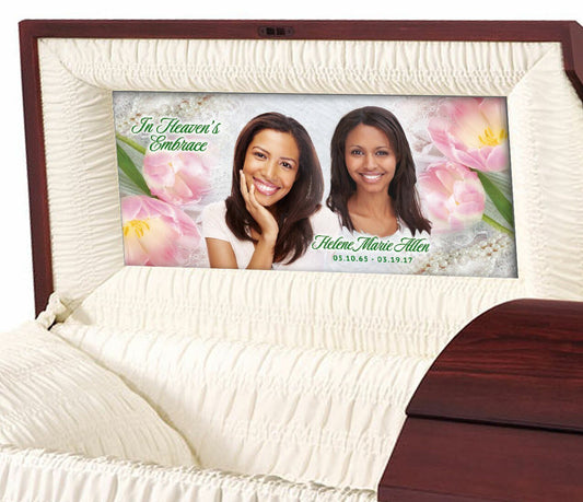 Pearls Casket Head Panel Insert - Celebrate Prints