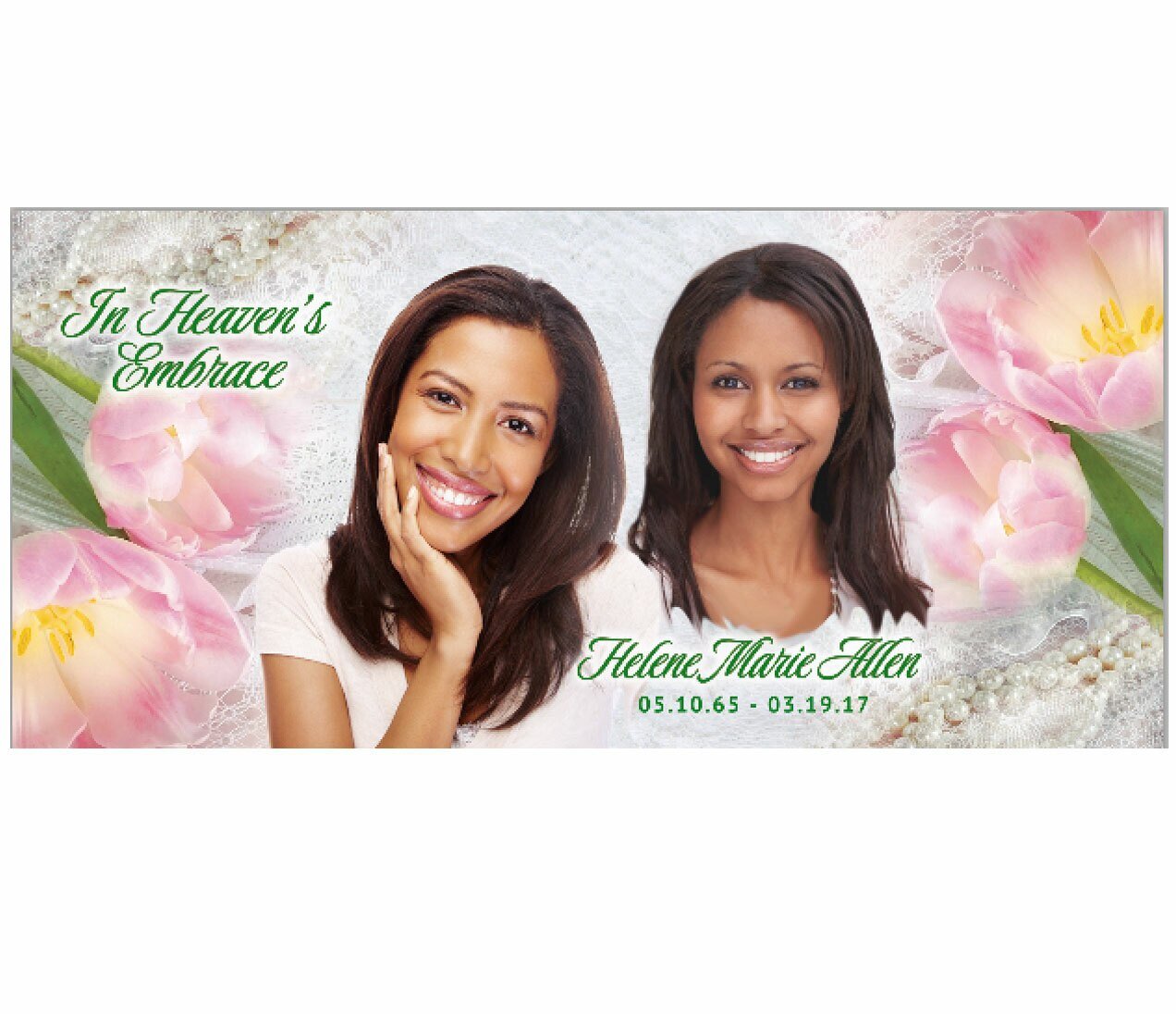 Pearls Casket Head Panel Insert - Celebrate Prints