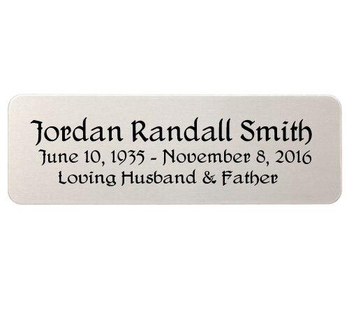 Personalized 1 x 3 Rectangle Flexible Plate - Celebrate Prints